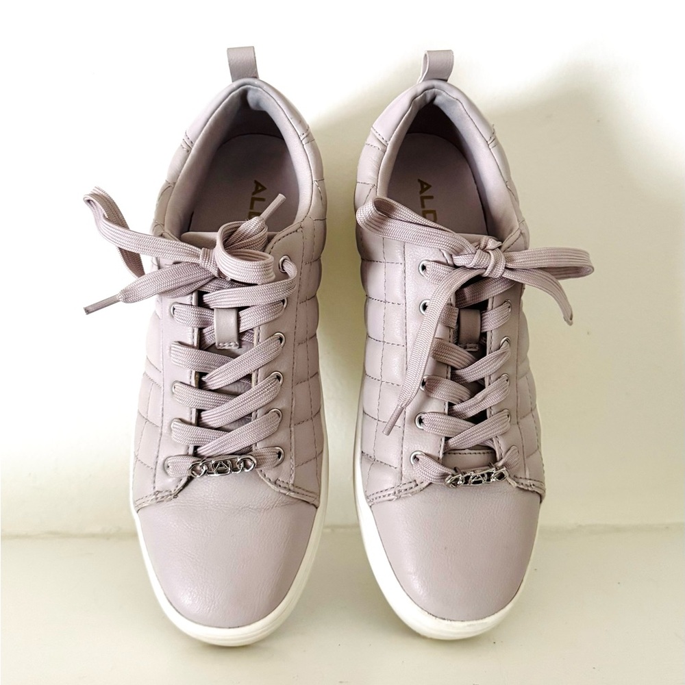 ALDO Meadows Women's Light Grey/Lavender Quilted Sneakers